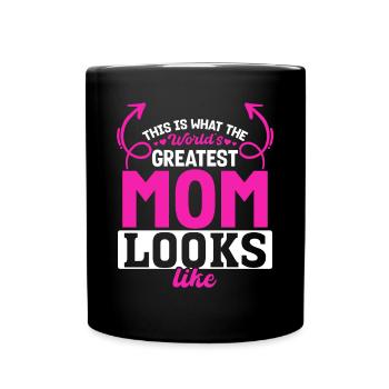 So sieht die beste Mama der Welt aus - Muttertag - Tasse einfarbig - Schwarz - Vorne
