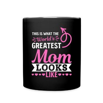 So sieht die beste Mama der Welt aus - Muttertag - Tasse einfarbig - Schwarz - Vorne