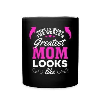 So sieht die beste Mama der Welt aus - Muttertag - Tasse einfarbig - Schwarz - Vorne