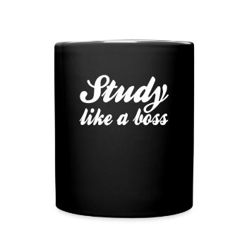 Studieren Spruch - Tasse einfarbig - Schwarz - Vorne