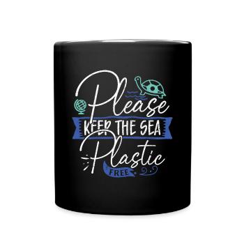 Earth Day Environmentally Friendly Earth Planet Saving - Full Colour Mug - black - Front
