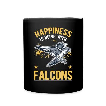 Falke Glück Falknerei Falkner - Full Colour Mug - black - Front