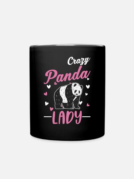Femme panda folle - Mug uni - noir