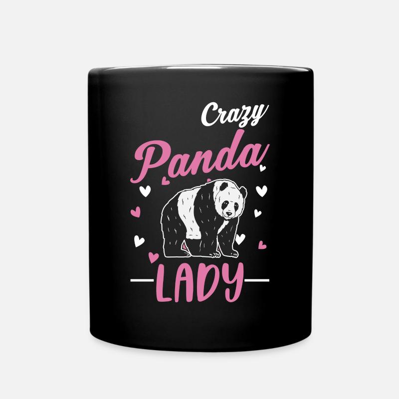 Femme panda folle - Mug uni - noir