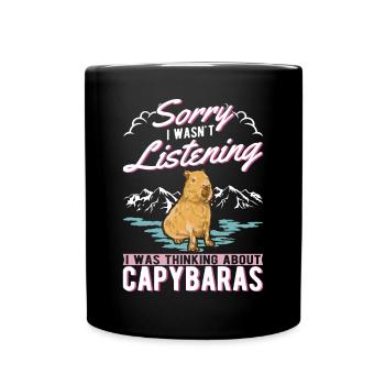 Capybara Gift Capibara capybara - Full Colour Mug - black - Front