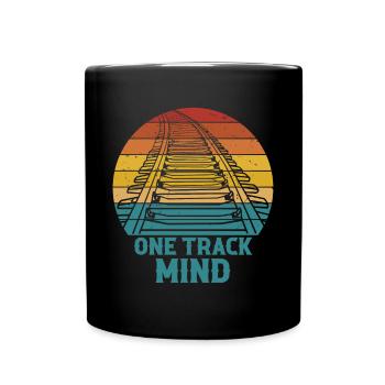 Lokführer Bahn Design I Model Eisenbahn - Tasse einfarbig - Schwarz - Vorne