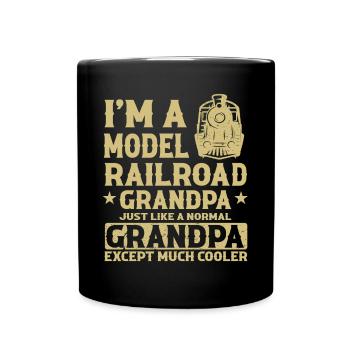 Lokführer Bahn Design I Model Eisenbahn - Tasse einfarbig - Schwarz - Vorne