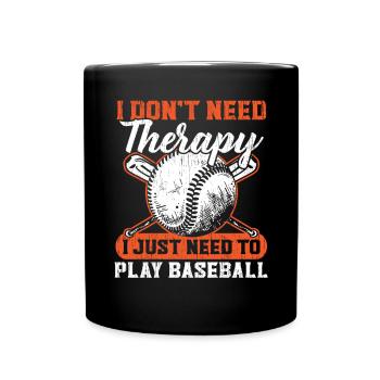 Baseball-Liebhaber Baseballspieler Baseball-Trainer - Tasse einfarbig - Schwarz - Vorne