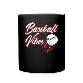 Baseball-Liebhaber Baseballspieler Baseballtrainer - Tasse einfarbig - Schwarz - Vorne