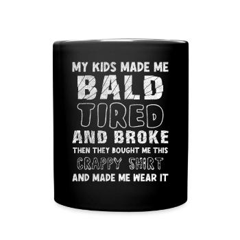 Being Bald Bald Guy With A Beard Bald Dad - Full Colour Mug - black - Front