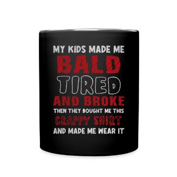 Being Bald Bald Guy With A Beard Bald Dad - Full Colour Mug - black - Front