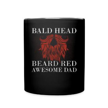 Being Bald Bald Guy With A Beard Bald Dad - Full Colour Mug - black - Front