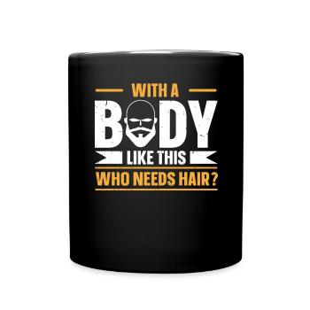 Being Bald Bald Guy With A Beard Bald Dad - Full Colour Mug - black - Front