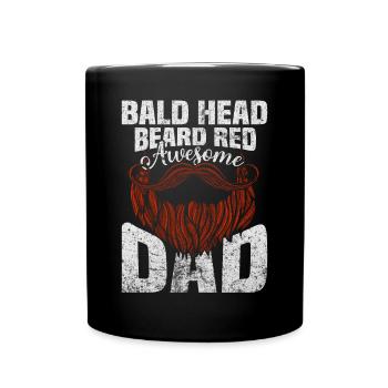 Being Bald Bald Guy With A Beard Bald Dad - Full Colour Mug - black - Front