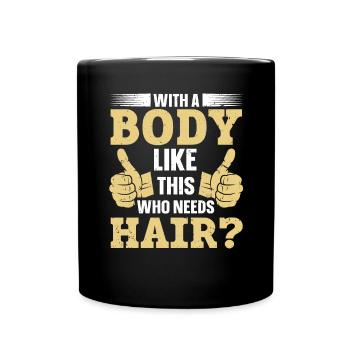 Being Bald Bald Guy With A Beard Bald Dad - Full Colour Mug - black - Front