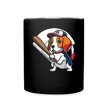 Baseball Dog Baseball Player Baseball Coach - Full Colour Mug - black - Front