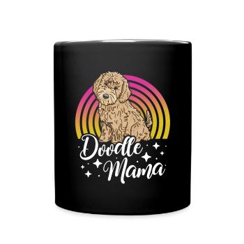 Women Doodle Mama Labradoodle Goldendoodle - Full Colour Mug - black - Front