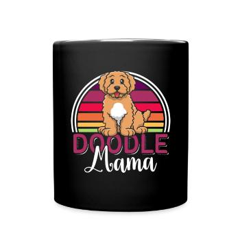 Women's Doodle Mama Labradoodle Goldendoodle - Full Colour Mug - black - Front