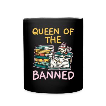 Lesen Sie verbotene Bücher Bücherwurm Buchliebhaber Bibliophile - Tasse einfarbig - Schwarz - Vorne
