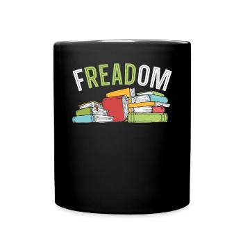 Lesen Sie verbotene Bücher Bücherwurm Buchliebhaber Bibliophile - Tasse einfarbig - Schwarz - Vorne