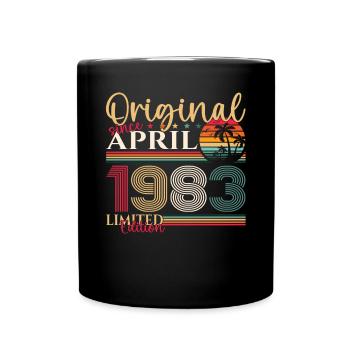 40e anniversaire homme avril né 1983 original - Mug uni - noir - Devant