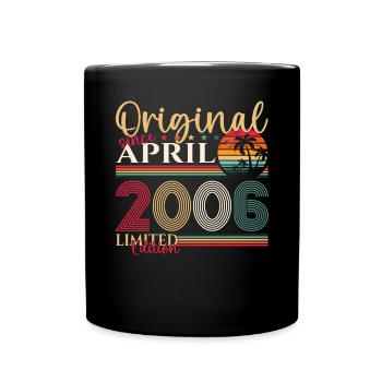 17th birthday man April Born 2006 Original - Full Colour Mug - black - Front