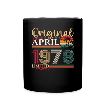 45e anniversaire homme April Né en 1978 Original - Mug uni - noir - Devant