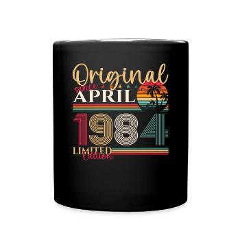 39e anniversaire homme April Né 1984 Original - Mug uni - noir - Devant