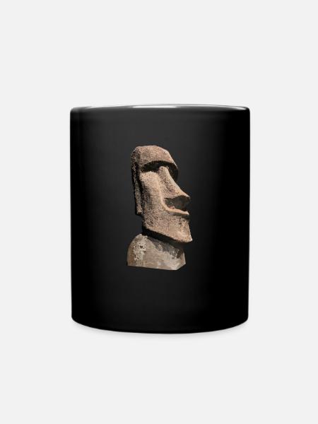 easter island moai, Isla de Pascua easter island - Tasse einfarbig - Schwarz