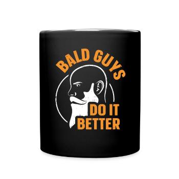 Being Bald Bald Guy With A Beard Bald Dad - Full Colour Mug - black - Front