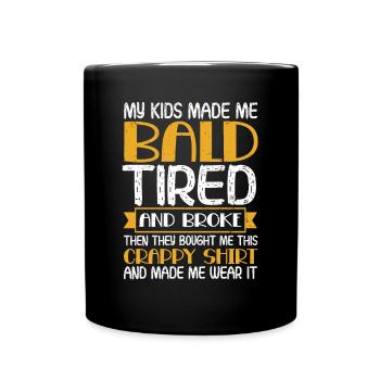 Being Bald Bald Guy With A Beard Bald Dad - Full Colour Mug - black - Front