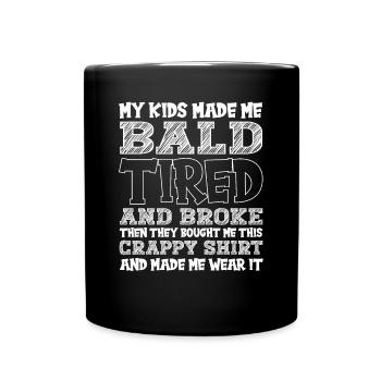 Being Bald Bald Guy With A Beard Bald Dad - Full Colour Mug - black - Front