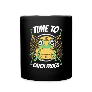 Time To Catch Frogs Tree Frog Toad Frog Catcher - Full Colour Mug - black - Front