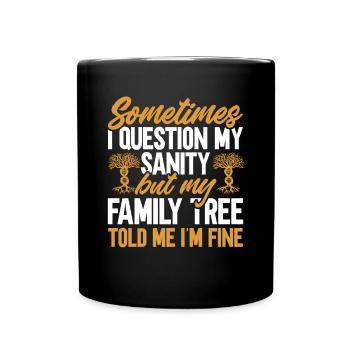 Généalogie Généalogie Généalogiste - Mug uni - noir - Devant