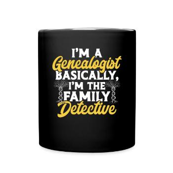 Généalogie Généalogie Généalogiste - Mug uni - noir - Devant