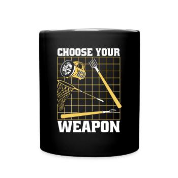 Choose Your Weapon Kaulquappe Laubfrosch Kröte - Tasse einfarbig - Schwarz - Vorne