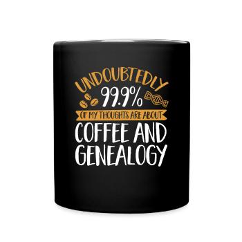 Genealogie Ahnenforschung Ahnenforscher - Tasse einfarbig - Schwarz - Vorne