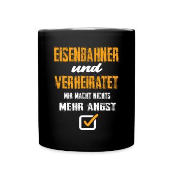 Eisenbahner - Tasse einfarbig - Schwarz - Vorne