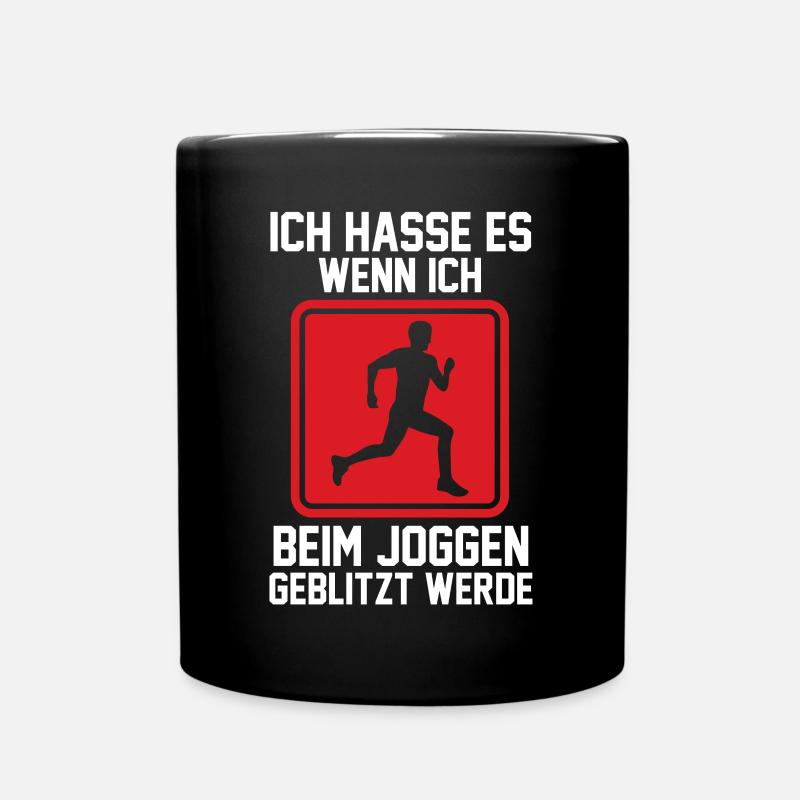 Läufer Joggen Laufen - Tasse einfarbig - Schwarz