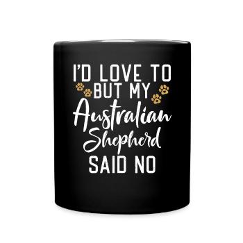 Cadeaux de berger australien - Mug uni - noir - Devant