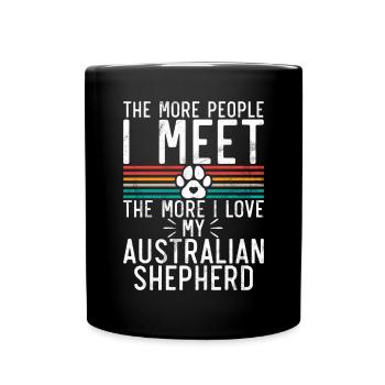 Cadeaux de berger australien - Mug uni - noir - Devant
