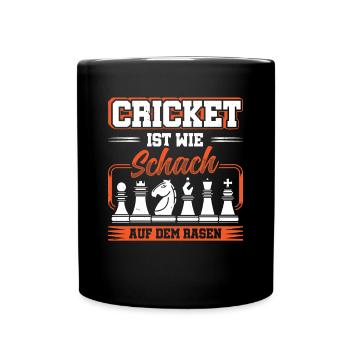 Cricket Ist Wie Schach Auf Dem Rasen - Tasse einfarbig - Schwarz - Vorne
