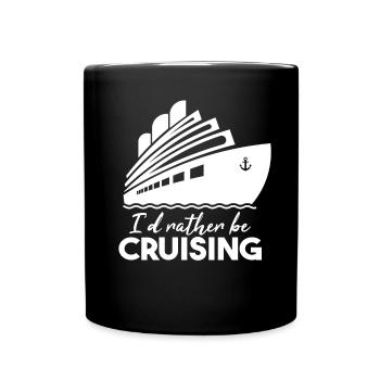 Je préfère faire de la croisière - Mug uni - noir - Devant