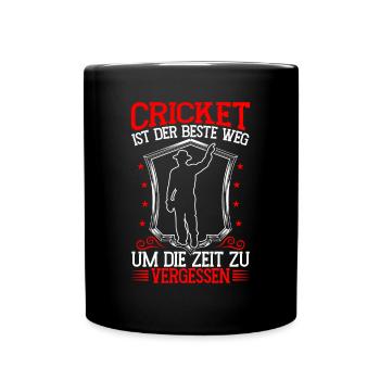 Cricket Ist Der Beste Weg, Um Zu - Tasse einfarbig - Schwarz - Vorne