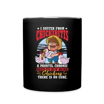 Poulet Humour Coq Volaille Poulailler - Mug uni - noir - Devant