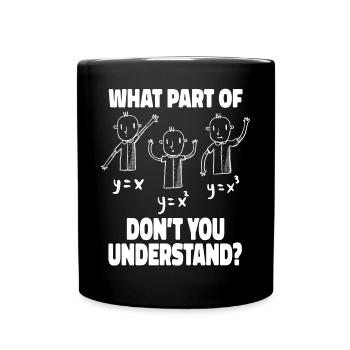 Drôle de mathématique Équation quadratique Forme d’interception de pente - Mug uni - noir - Devant