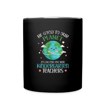 Kindergarten - Tasse einfarbig - Schwarz - Vorne