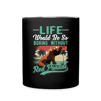 Red Panda Gift Cat Bear Red Panda - Full Colour Mug - black - Front