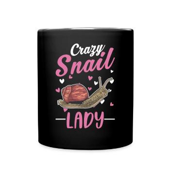 Crazy Snail Woman - Full Colour Mug - black - Front