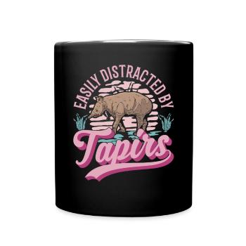 Easily distracted by Tapirs - Tasse einfarbig - Schwarz - Vorne